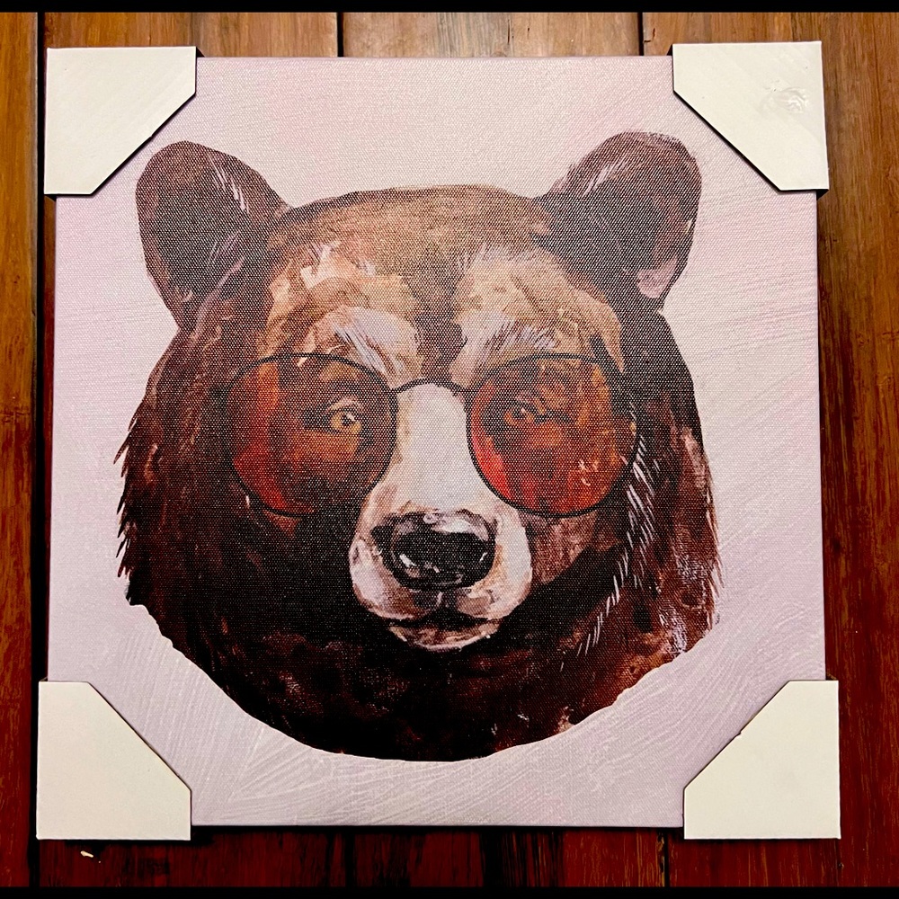 Boutique Dandy Bear Canvas 8” x 8”